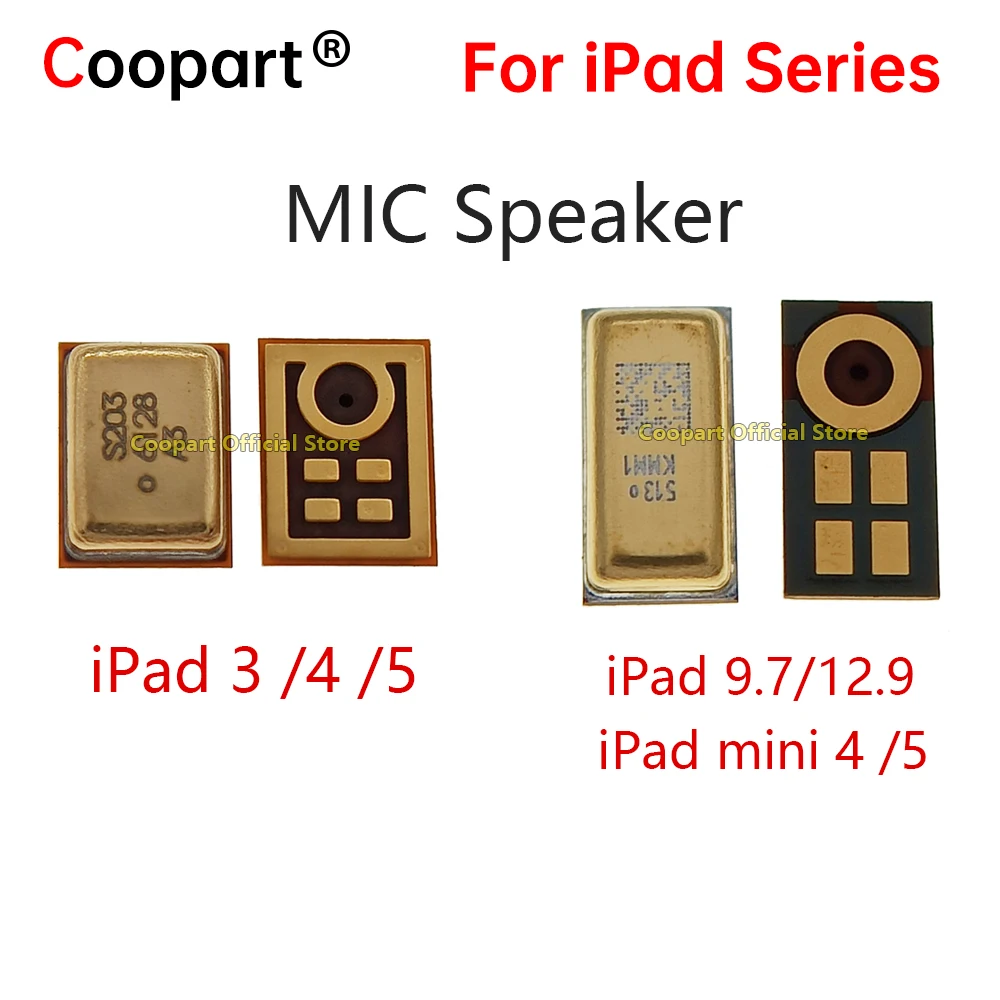 5pcs New Coopart Inner MIC Speaker For iPad 3 4 5 Mini 4 5 /iPad 9.7 /12.9 inch Microphone Transmitter