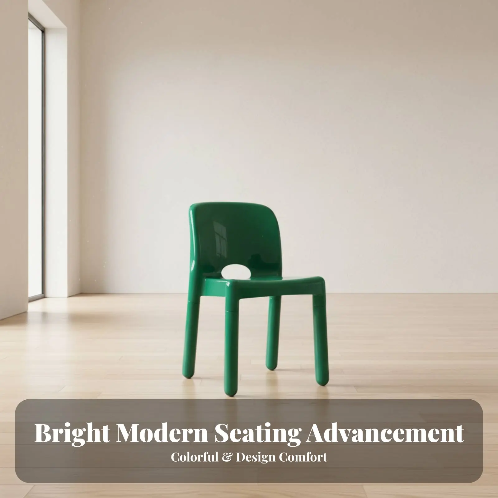 積み重ね可能なプラスチック製ダイニングチェア、鮮やかな色、家庭用家具、省スペース、軽量、若者、レストランオーナー、カフェ向け