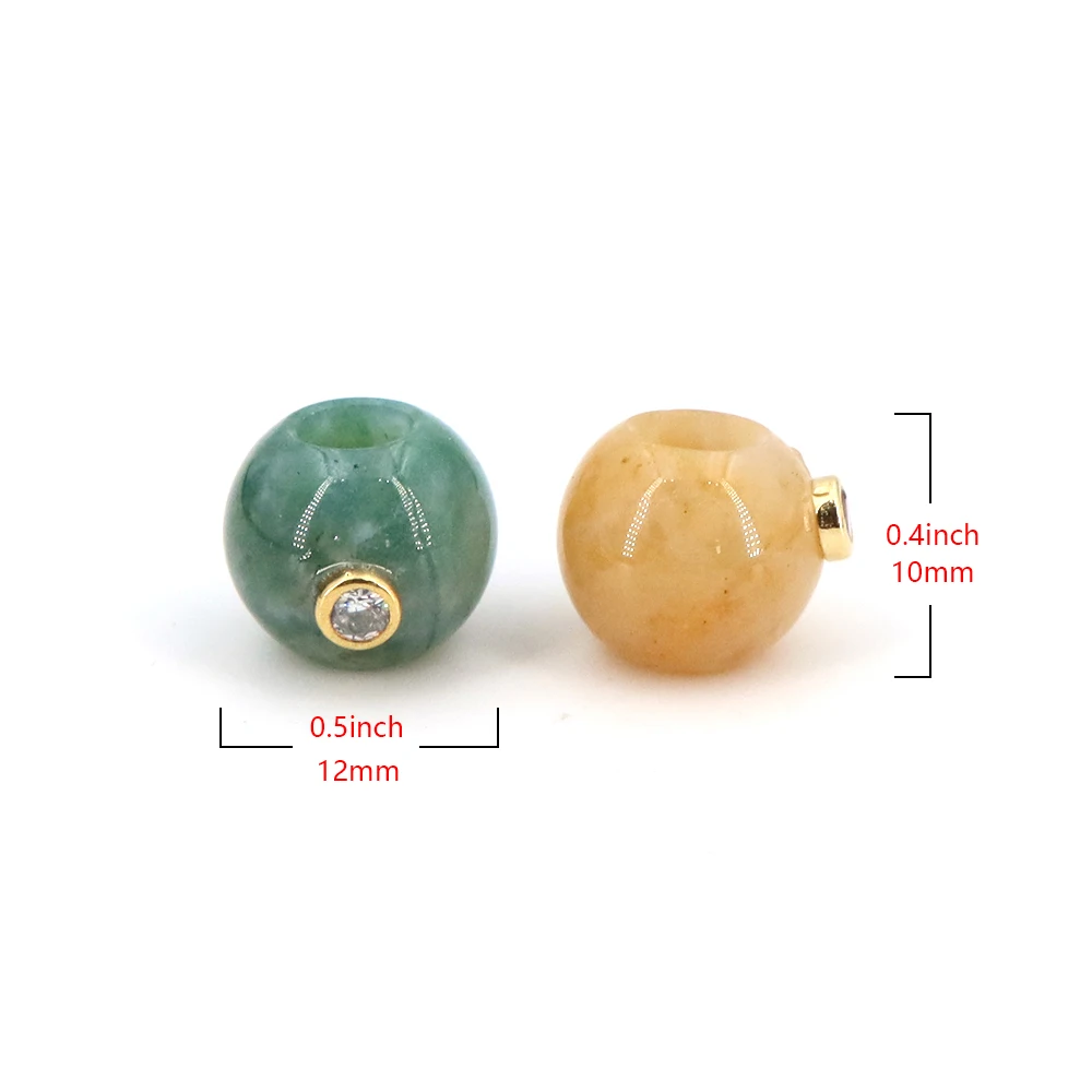 Natural Stone Big Hole Beads High Quality Amethyst Agate Round Bead For Jewelry Making Diy Bracelet Handmade Jewelry Accessory