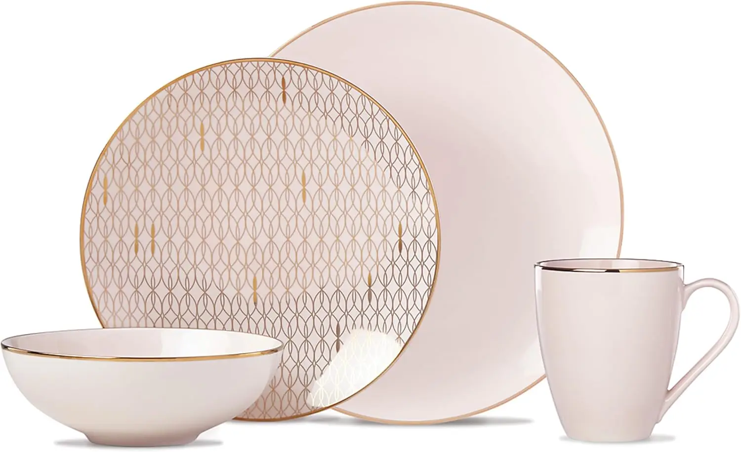 

Trianna Blush 4-Piece Place Setting, 5.50 LB, Pink