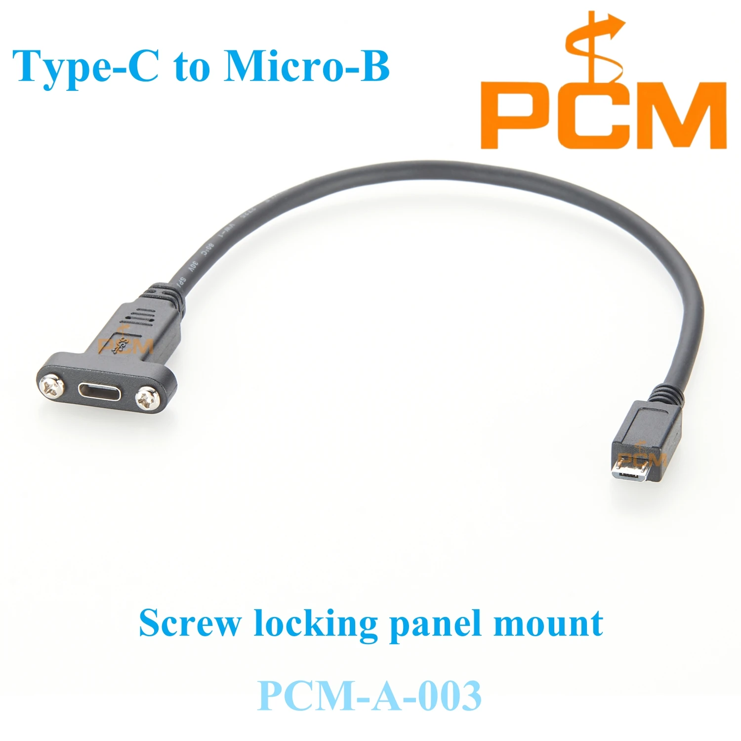 

Micro Type USB USB 3.1 Male Connector To Type-c USB 3.1 Female Extension Cable with screws Panel Mount Hole 0.3m Wire Data cord