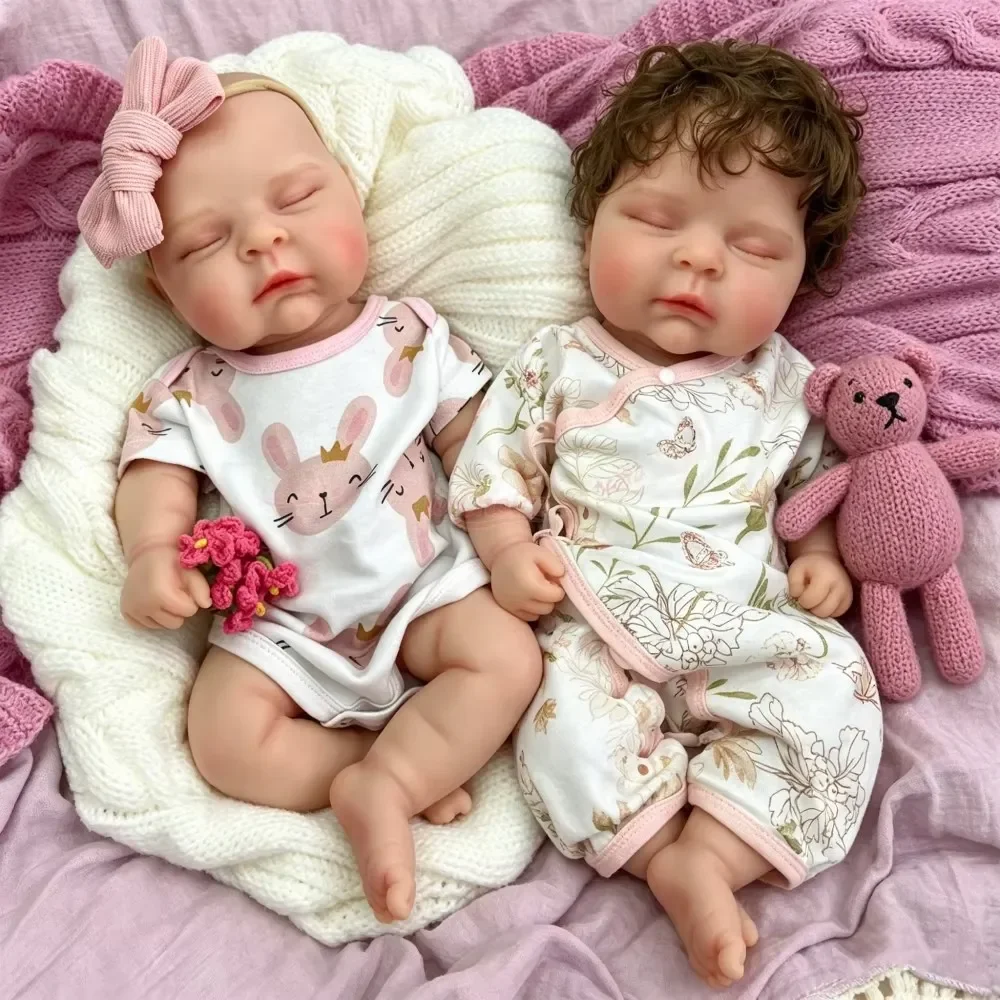 18-Inch Silicone Reborn Baby Doll with Pacifier, Realistic Interactive Toy