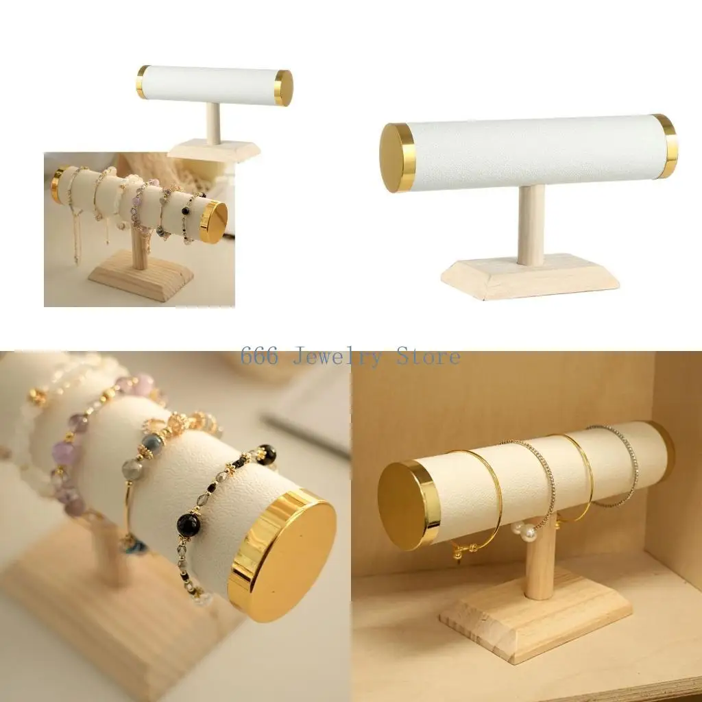 

F2TD Стильная подставка для ювелирных цепей с прочной деревянной конструкцией и мягким ворсом для дополнительного элегантного