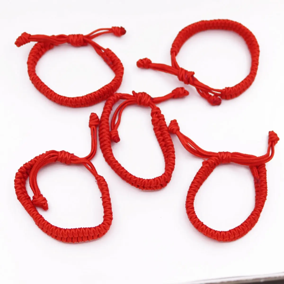 5 PCS Red Thread Lucky Fortune Rope Charm Feng Shui Bracelet Bangle 7-9 