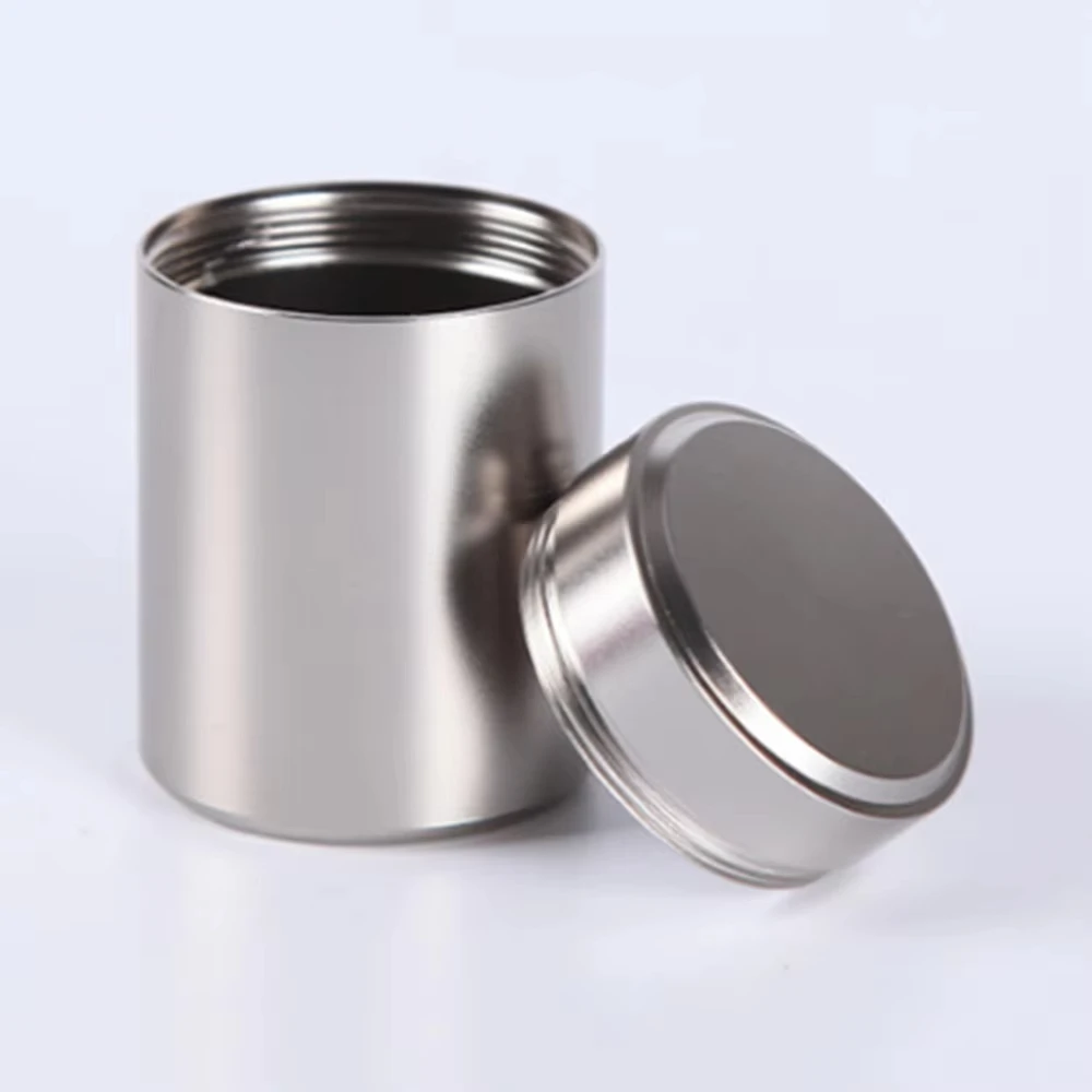 New Airtight Smell Proof Tea Container Aluminum Herb Grain Stash Jar Random Colors Kitchen Fridge Organizer And Storage Box