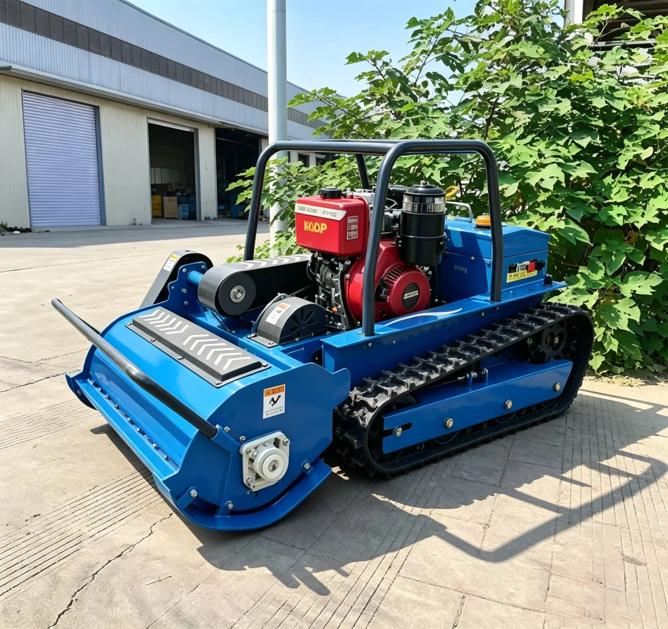 Remote Control Tracked Lawn Mower Customized Self-Propelled All-Terrain Grass Cutter with No Frequency Connection