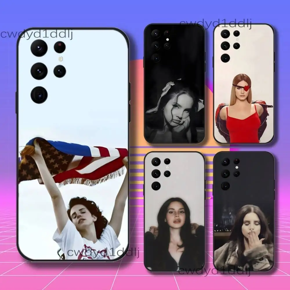 L-Lana Del Rey Honeymoon Phone Case For Samsung S10,S21,FE,S21 ,S26,S25,S24,S23,Ultra,S9,S22,Plus Black Shockproof Silicone Sof