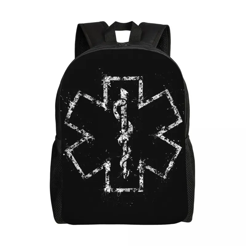 Emt Star Of Life zaini per ragazzi ragazze paramedico ambulanza scuola College borse da viaggio donna uomo Bookbag adatto a Laptop da 15 pollici