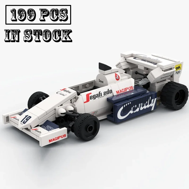 New Technical MOC-42911 Toleman-Hart TG184  SuperRace Car Model Buiding Kit Creators Block Bricks Kid Toys Birthday Gifts