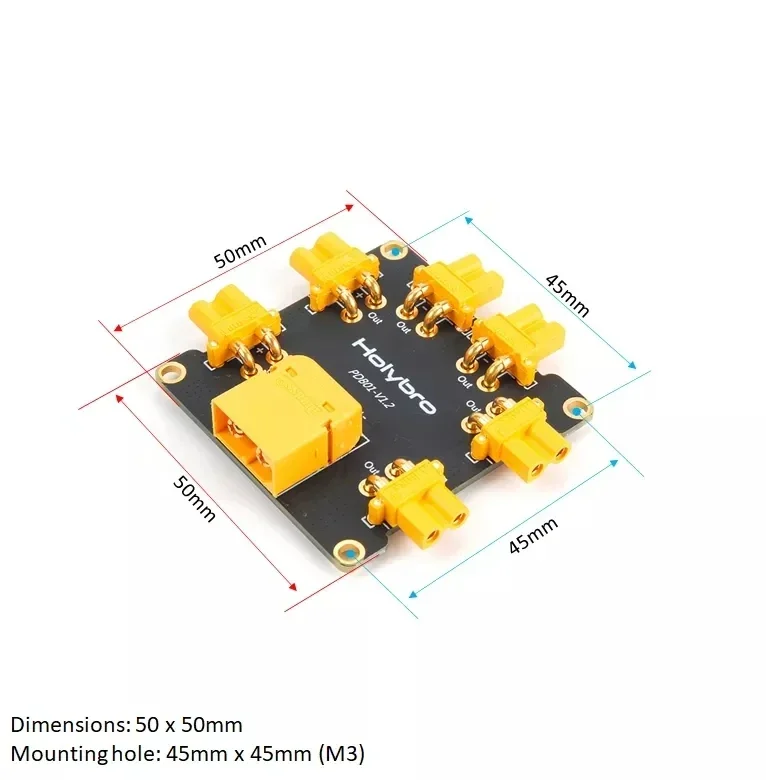 Płytka dystrybucji zasilania Holybro (PDB) dla PM02 PM02D PM03 PM06 PM07 Moduł zasilania X500 V2 Multirotor DIY Parts