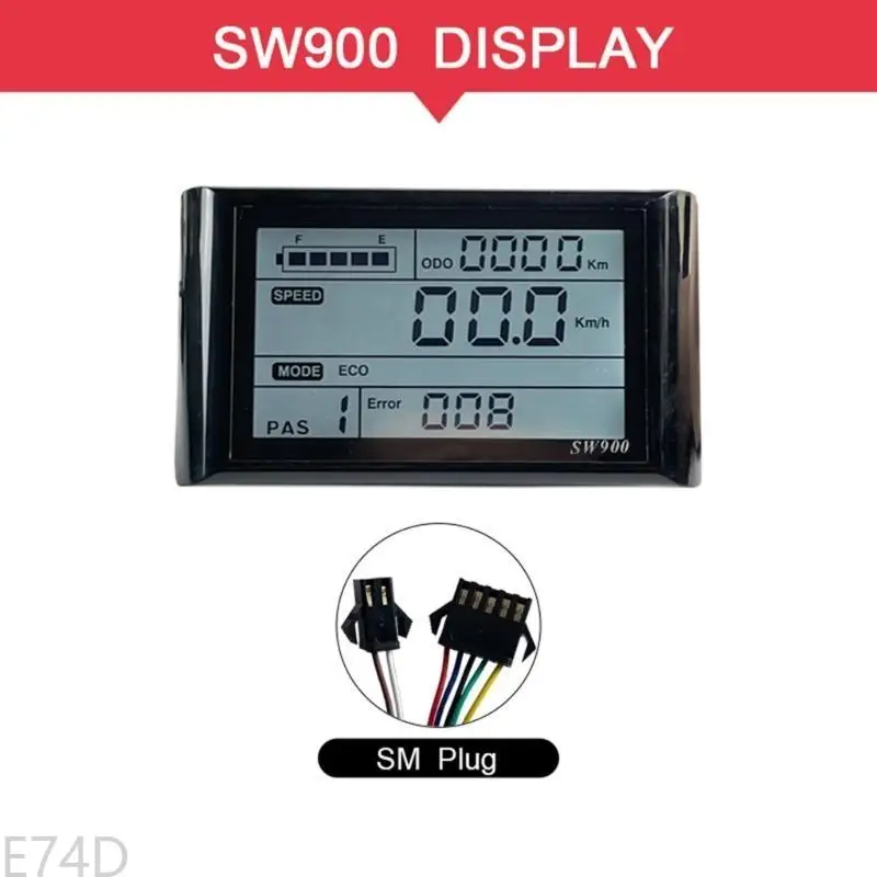 SW900 LCD 디스플레이 패널을 포함한 E74D 전기 자전거 변환 세트 및 자전거 향상을위한 30A Sine Wavy Controller