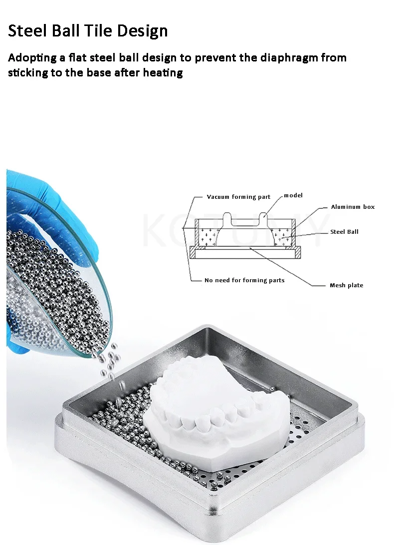 ماكينة تشكيل وصب فراغ الأسنان ماكينة تصفيح معدات طب الأسنان ماكينة تشكيل الفراغ 110 فولت/220 فولت 1000 وات