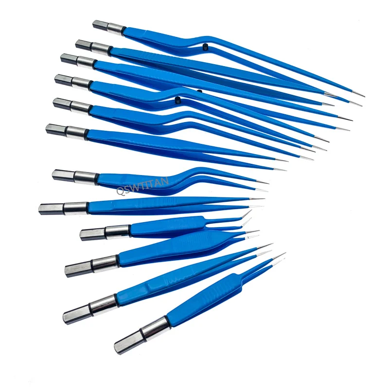 Electro Surgical EU Electro Insulated Bipolar Forceps Reusable Tweezers Ophthalmic Surgical Instruments