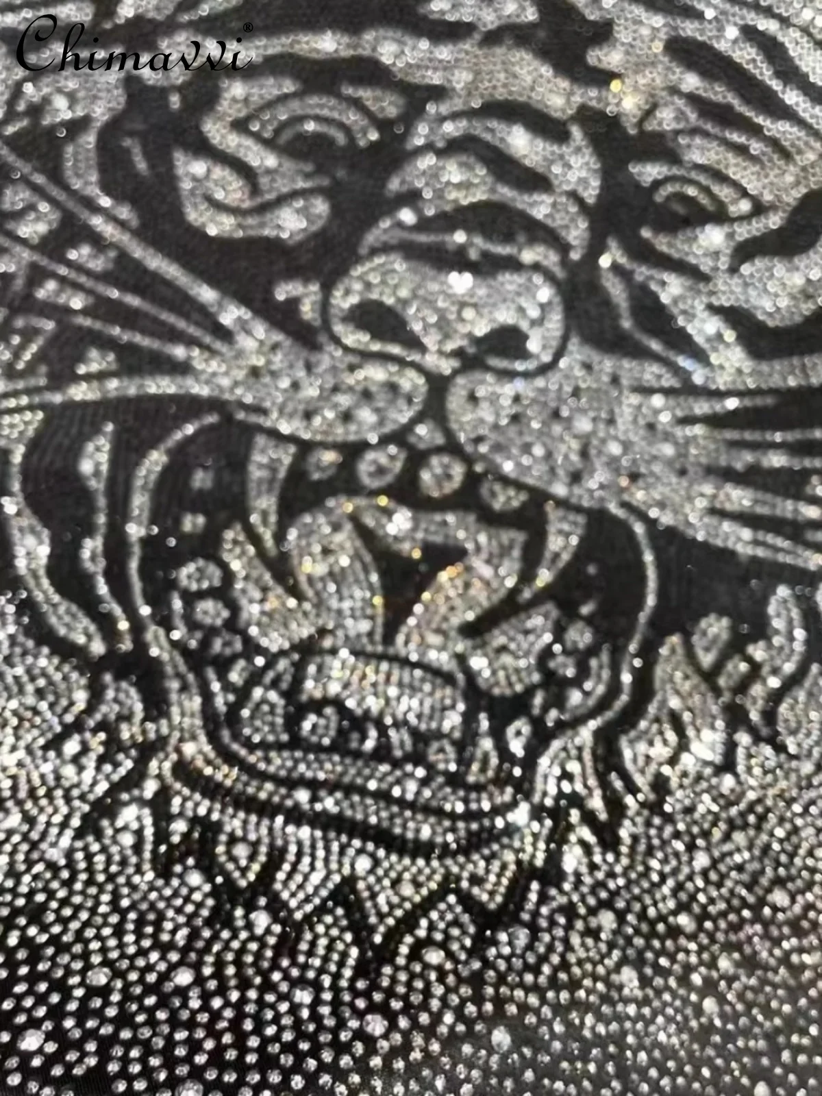 Autumn Fashion Heavy Tiger Head Hot Diamond Jacket High-end Handsome Street Clothing Men's Gypsy Long Sleeve Loose Coat Top