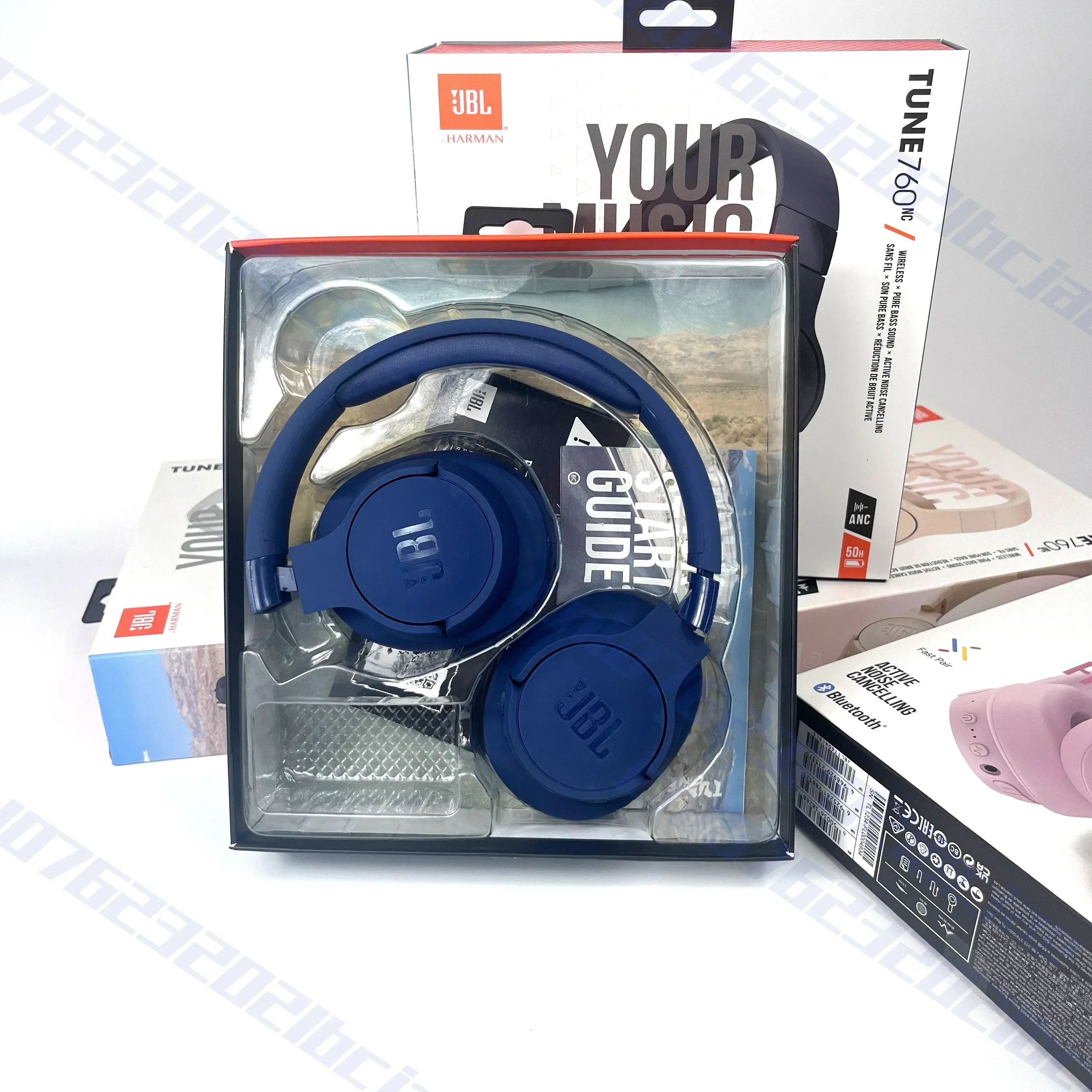 JBL Tune 760NC Draadloze Over-Ear Hoofdtelefoon Opvouwbaar Actieve Ruisonderdrukking Sport Headset voor Muziek en Reizen