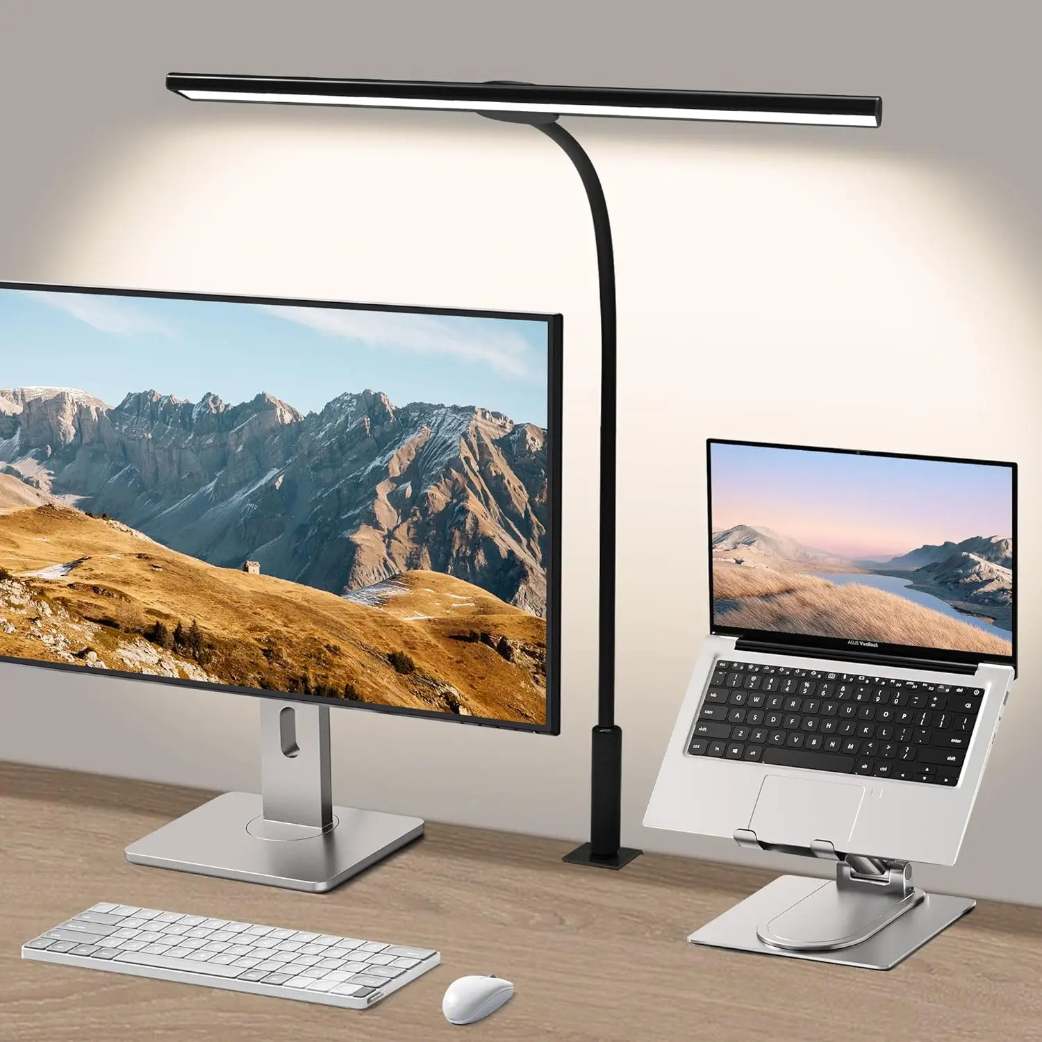 Imagem -06 - Gooseneck Led Desk Lamp Stepless Escurecimento Lâmpadas de Mesa com Braçadeira Olho Cuidar Controle Remoto sem Fio Ajustável