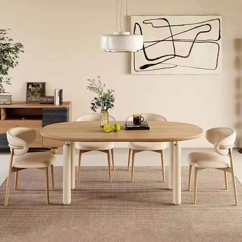 Waterproof Oilproof Dining Table Wooden European Nordic Living Room Tables Conference Modern Big Mesas De Comedor Furniture Home
