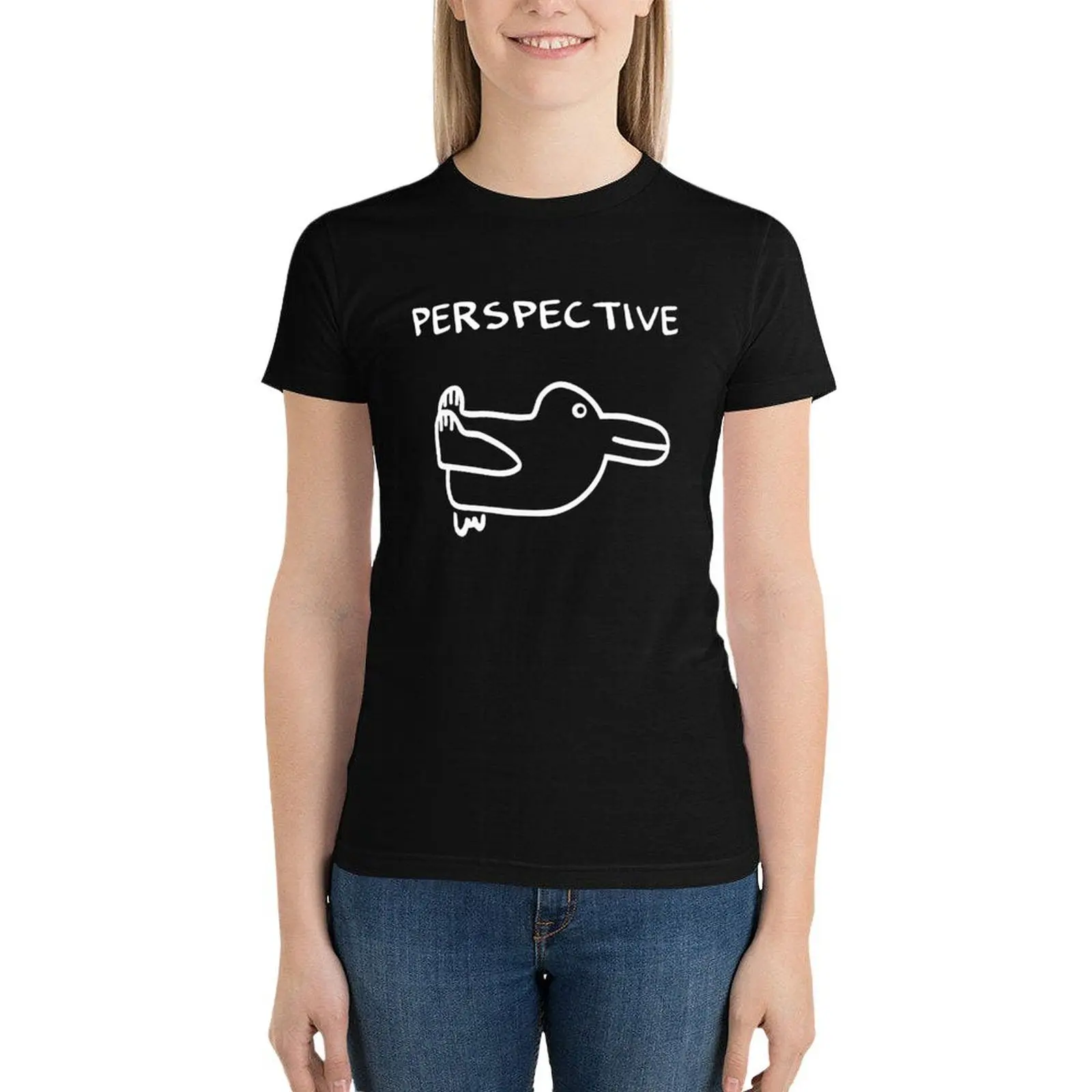 

Perspective - Rabbit Duck Optical Illusion T-Shirt anime clothes oversized tops hippie clothes t-shirts for Women pack