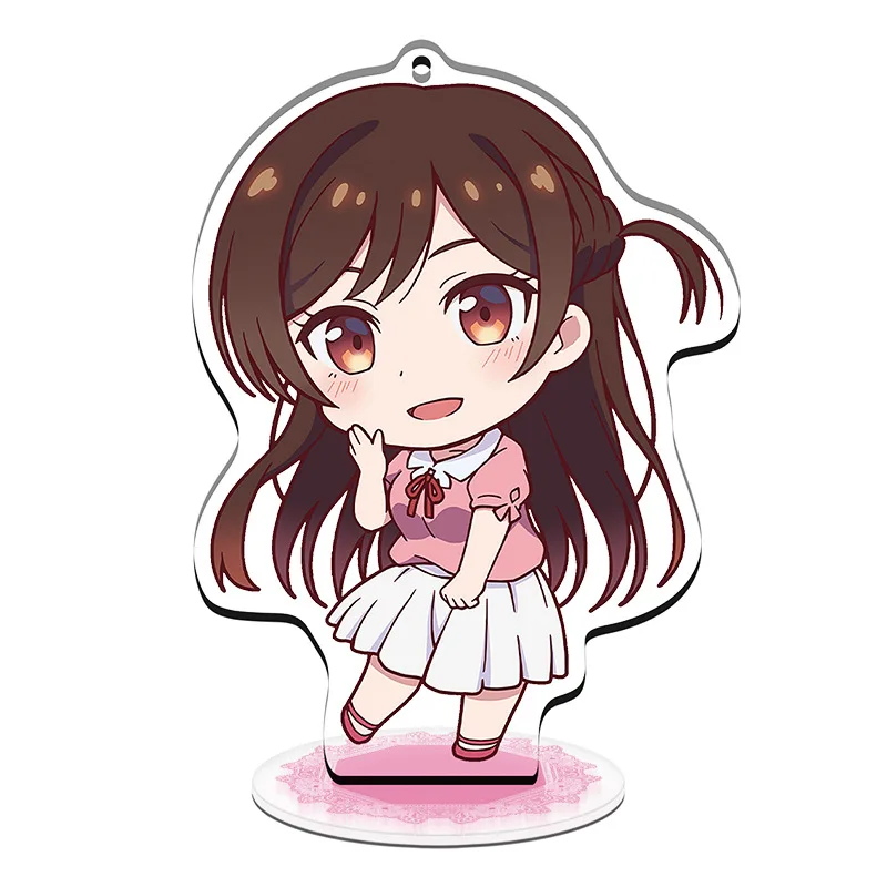 

10cm Q Edition Game Rent a Girlfriend Acrylic Stand Anime Kanojo Ichinose Chizuru Nanami Figure Model Plate Cosplay Toy Gift