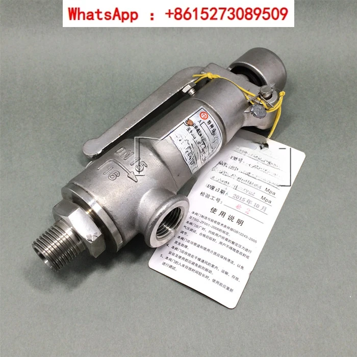 

A27W/H/Y-16P/10P/25P/40P stainless steel threaded spring micro opening safety valve DN15 20 25