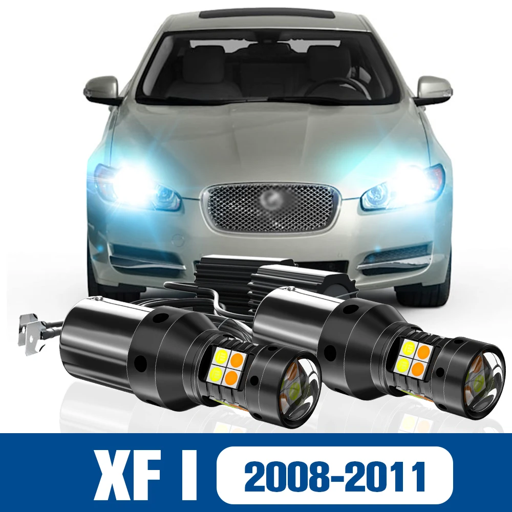 

2pcs LED Dual Mode Turn Signal+Daytime Running Light DRL Accessories Canbus For Jaguar XF I 2008-2011 2009 2010