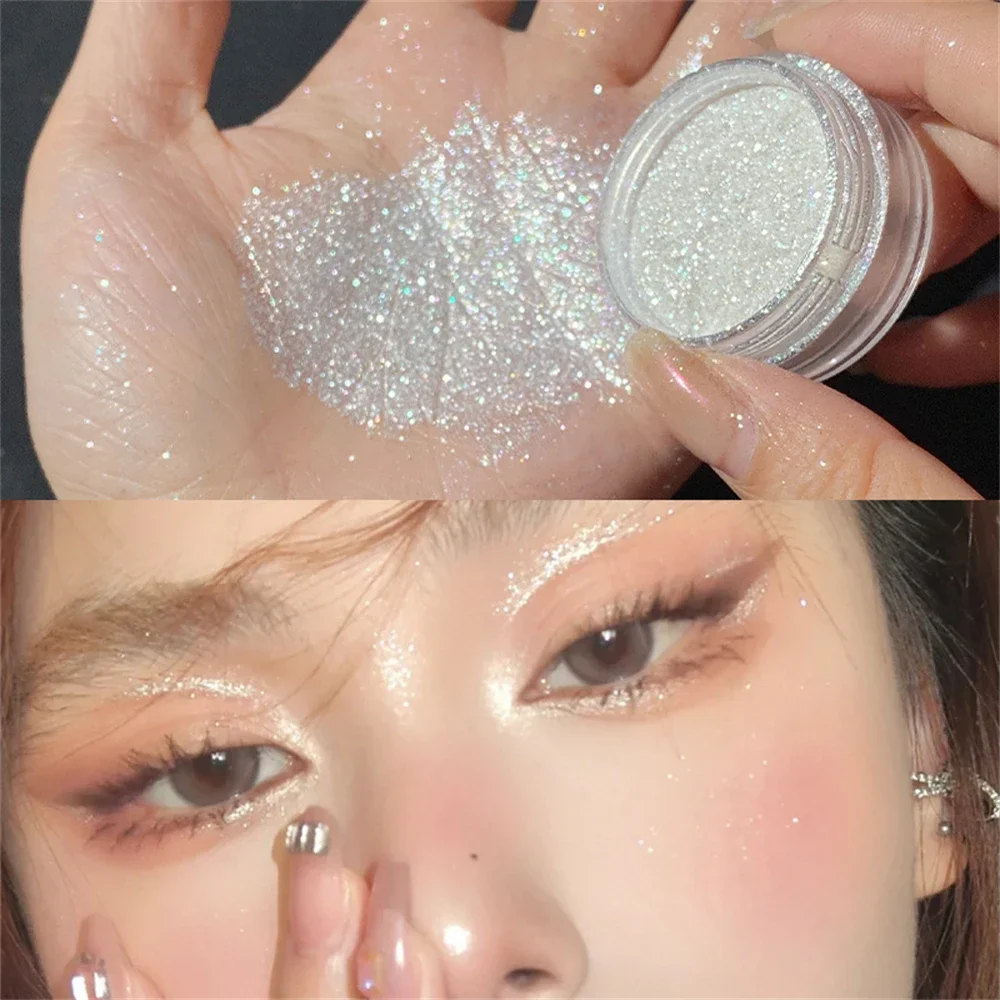 Highlighter Dust Powder High Gloss Glitter Diamond Loose Powder Shimmer Makeup Face Body Pearly Eyeshadow Brighten Contouring