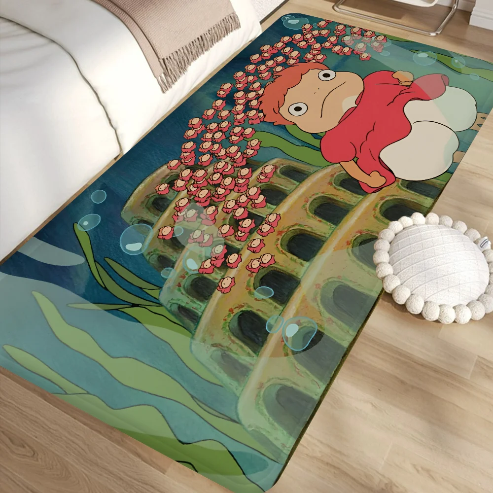 P-Ponyo on the C-Cliff Door Mat Nordic Style Bedroom Living Room Doormat Home Balcony Anti-Slip Alfombra