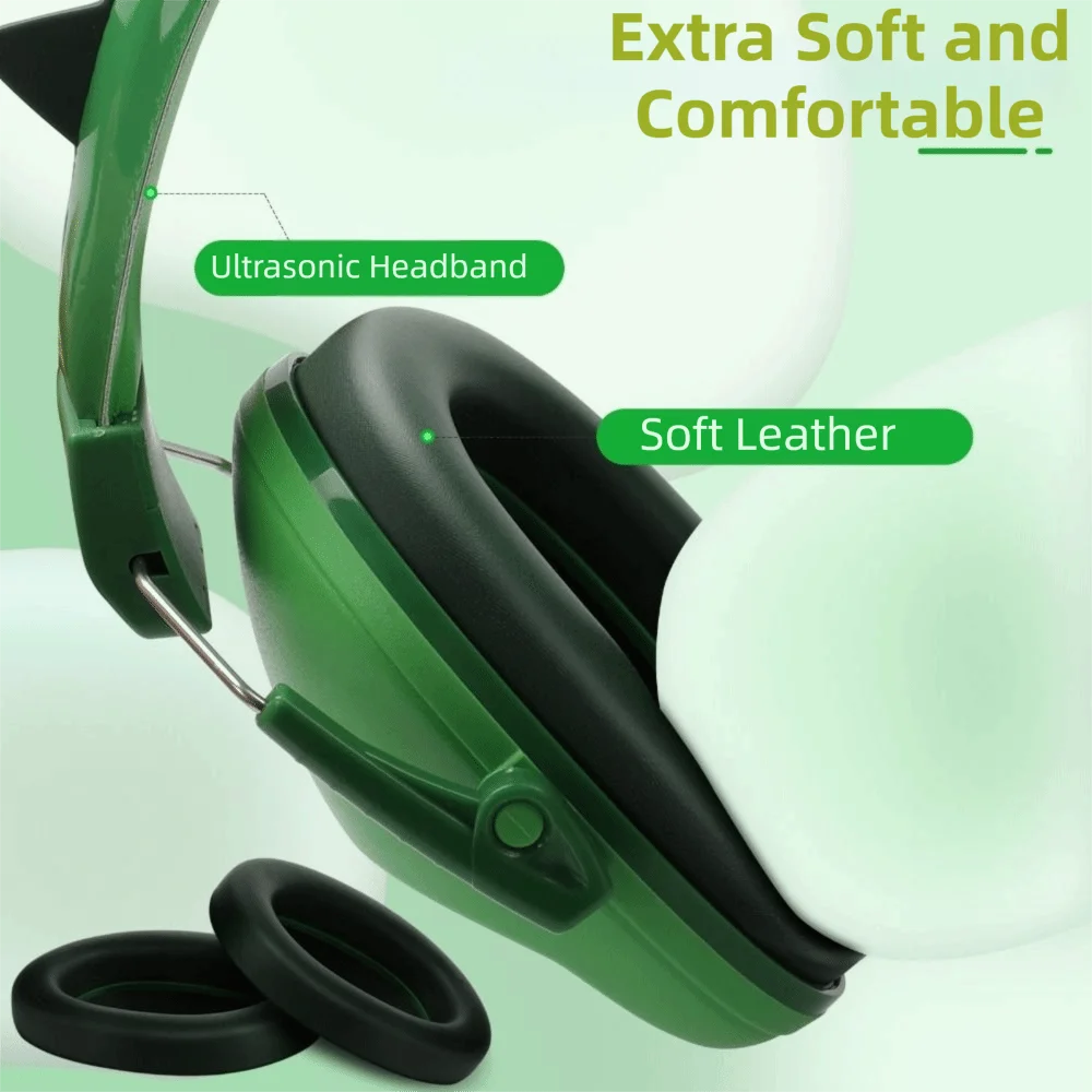 

Adjustable Anti-Noise Earmuffs Cartoon Noise Cancelling Noise Reduction Muffs Safety Earmuffs Dinosaur Cat Ears Ear Protector