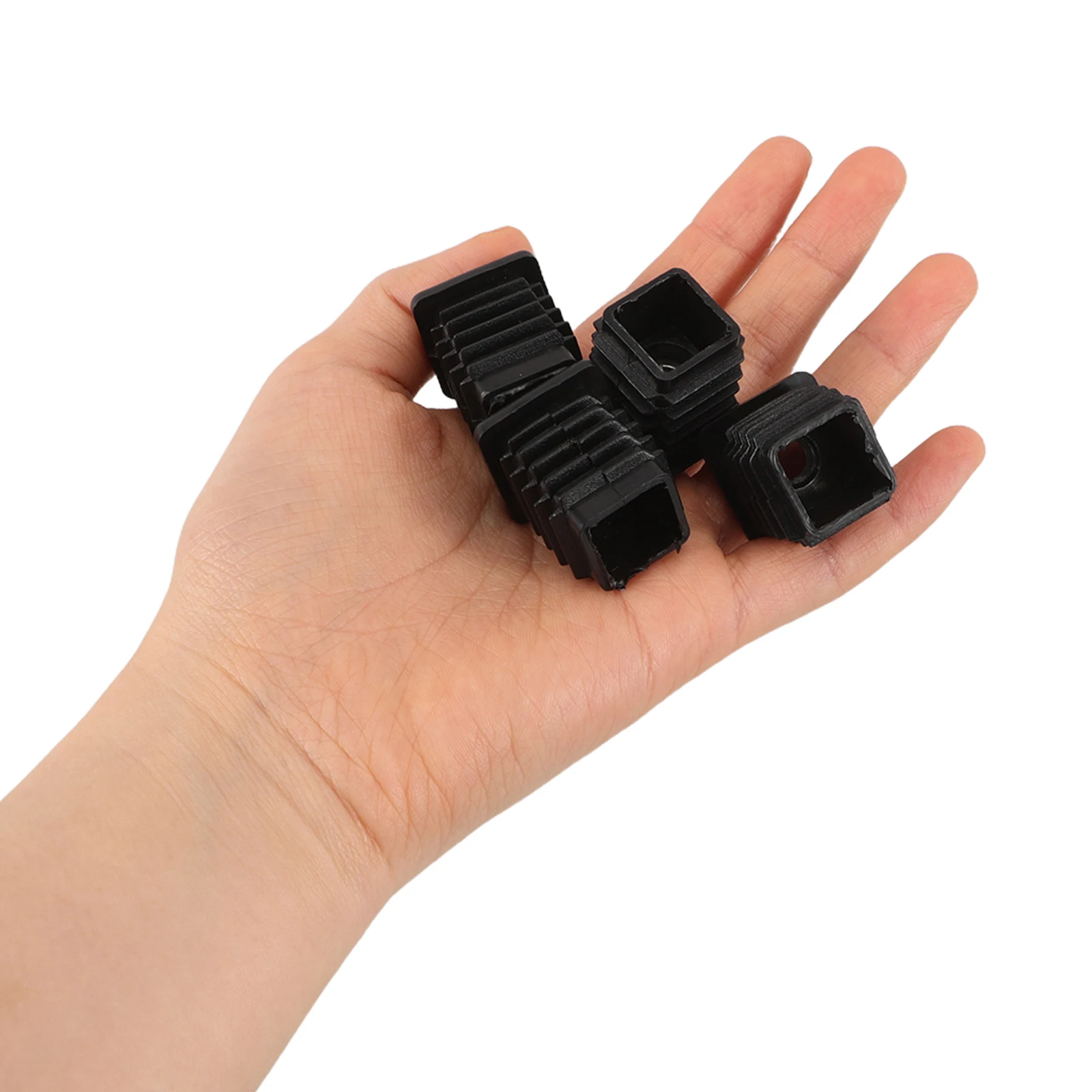 

4pcs Plug M8 Threaded Heightening Plastic Nuts Adjustable End Caps for Furniture Stability Easy Install Tube Leg