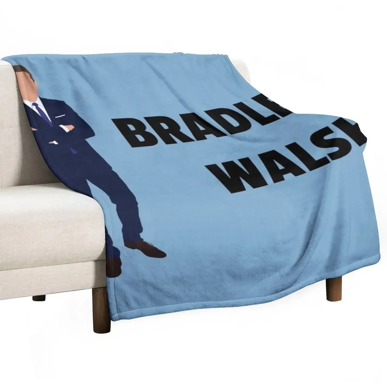 Bradley Walsh - original Bradley Walsh fan art Throw Blanket Flannel Beach Blankets