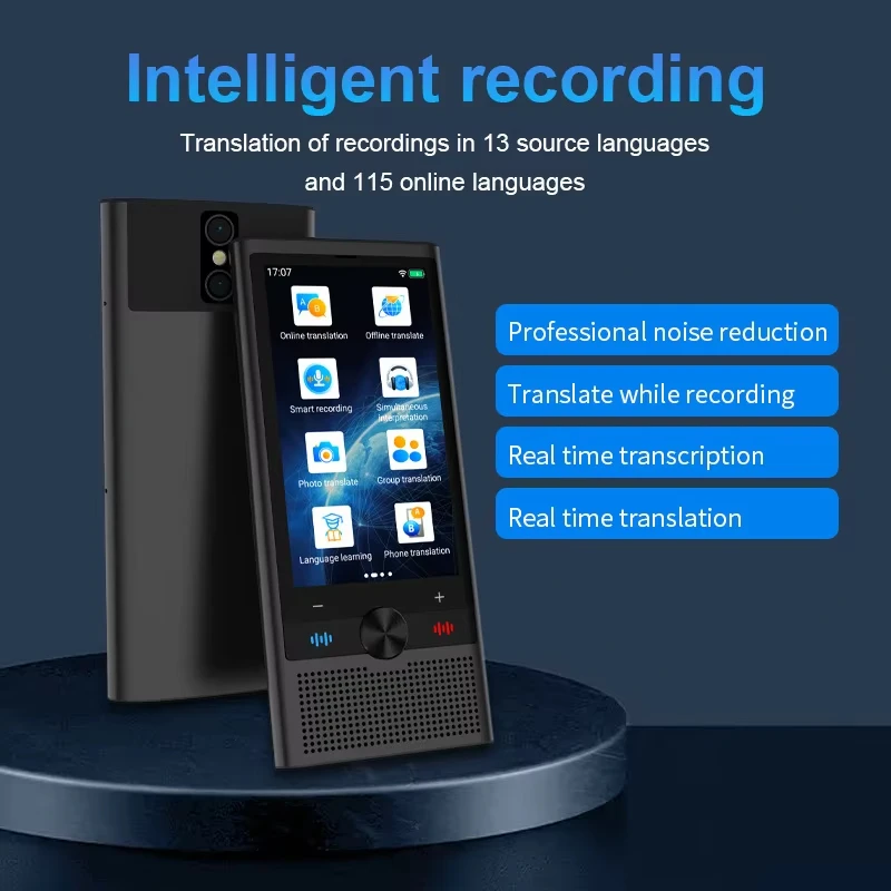 

Language Translator Device Portable Translator 148 Languages Real-time Recording Translation 4G WIFI Ai Smart Translate S10