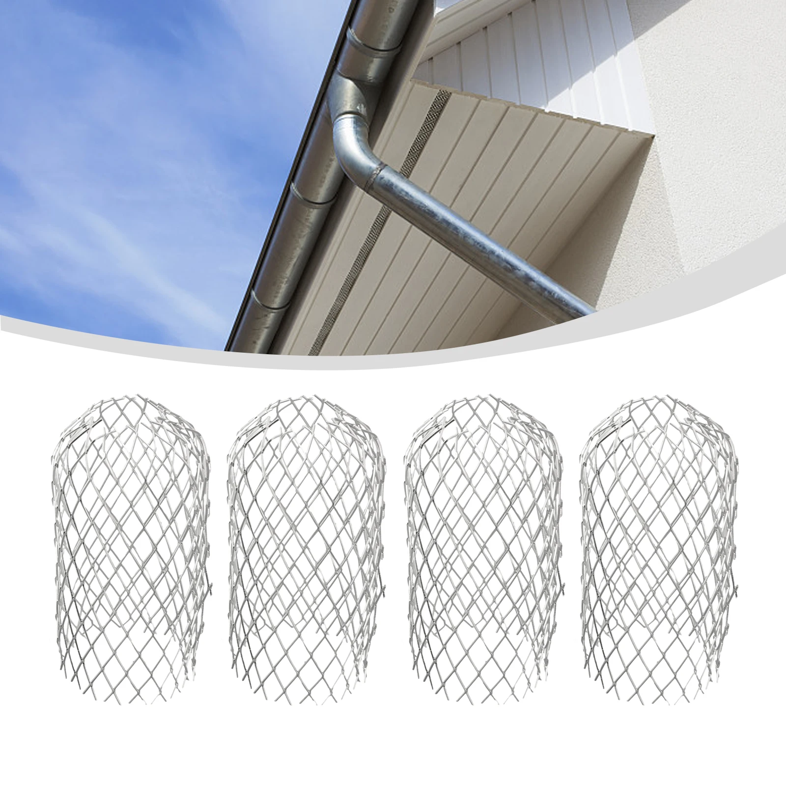 Aluminum Gutter Leaf Debris Mud Trap Guards, Easy Installation, Long lasting Protection for Your Gutters and Downpipes