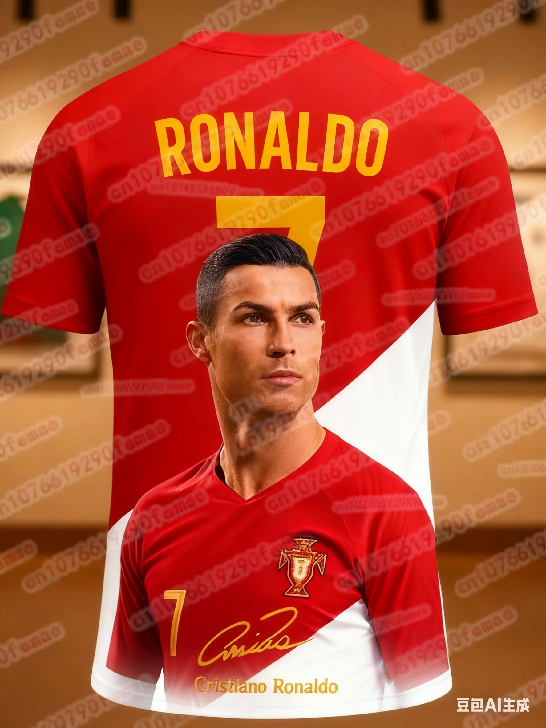 رونالدو كرة القدم اليومية عارضة مروحة دعوى 3D البوليستر قصيرة الأكمام الرجال والنساء التجفيف السريع الأطفال تي شيرت #1