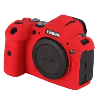 Para canon r6ii r6 mark ii preto vermelho branco amarelo verde r6 r6ii capa de silicone borracha caso da câmera capa pele