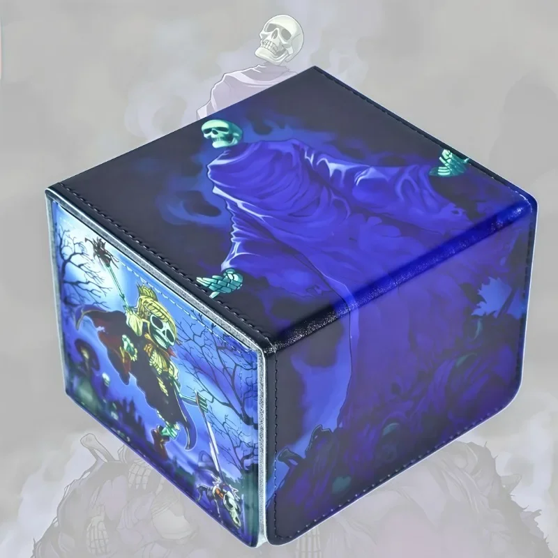 

Кожаный ящик для хранения магнитных карт King of The Skull Servants Yu-Gi-Oh! Защитная коробка для карт «Сслуга черепа» большой емкости