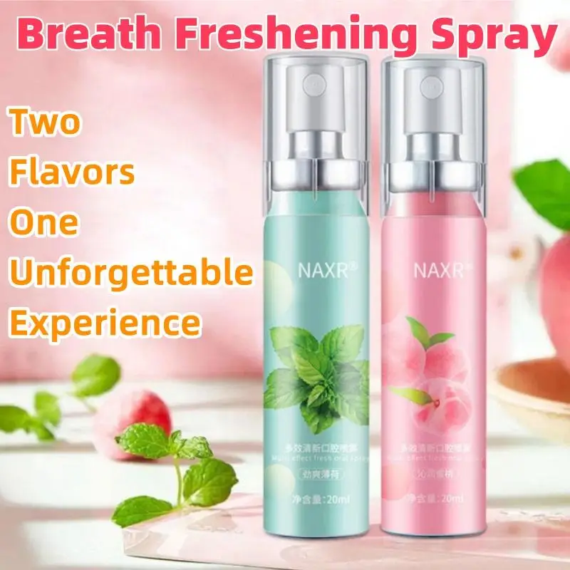 Fresh Breath Mint Peach Mouth Spray Probiotics Breath Freshener Effective Lasting Bad Breath Spray Toothpaste Lasting Freshnes