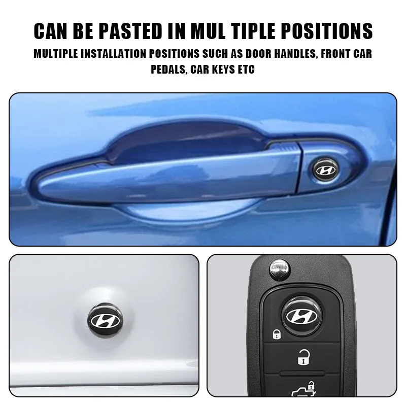 

3D Car Door Lock Keyhole Stickers for Hyundai Creta SantaFe Kona Genesis Equus Coupe Interior Protection Accessory