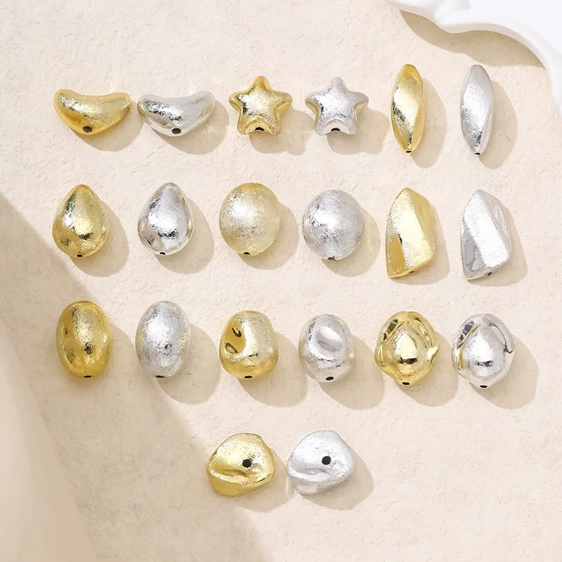 

Wholesale 50pcs/lot color pattern print geometry Irregular shape acrylic straight hole beads diy jewelry garment accessory