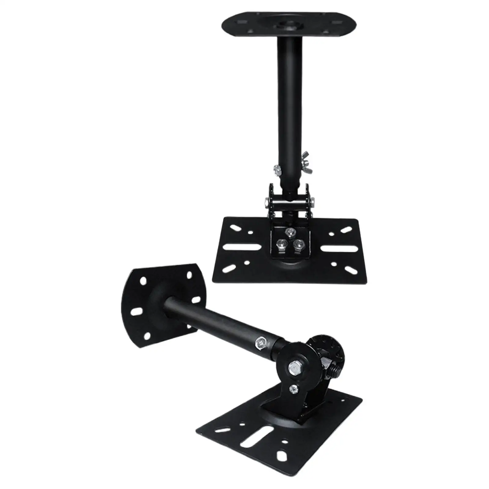 Sturdy Metal Speaker Mount Bracket for Ceiling and Wall Use with Extendable Length Multi Angle Rotation for KTV Speaker