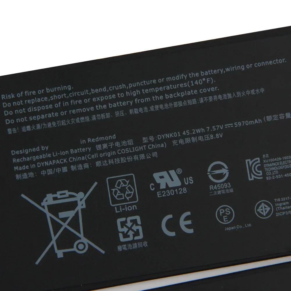 Bateria Premium para Microsoft Surface Laptop 1ª Geração 1769 2017 G3HTA036H DYNK01