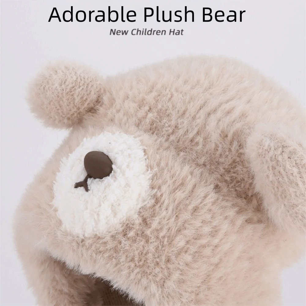 قبعة بالاكلافا اللطيفة للأطفال سميكة دافئة مقاومة للرياح قبعة محبوكة دافئة متكاملة لحماية الأذن قبعة واقية للوجه لموسم الشتاء