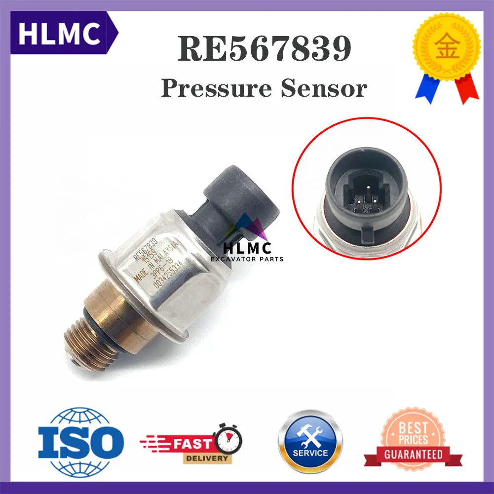 Pressure Sensor Fuel Rail Common 3PP6-19 Oil High Pressure Sensor Switch Regulator Sensor RE567839