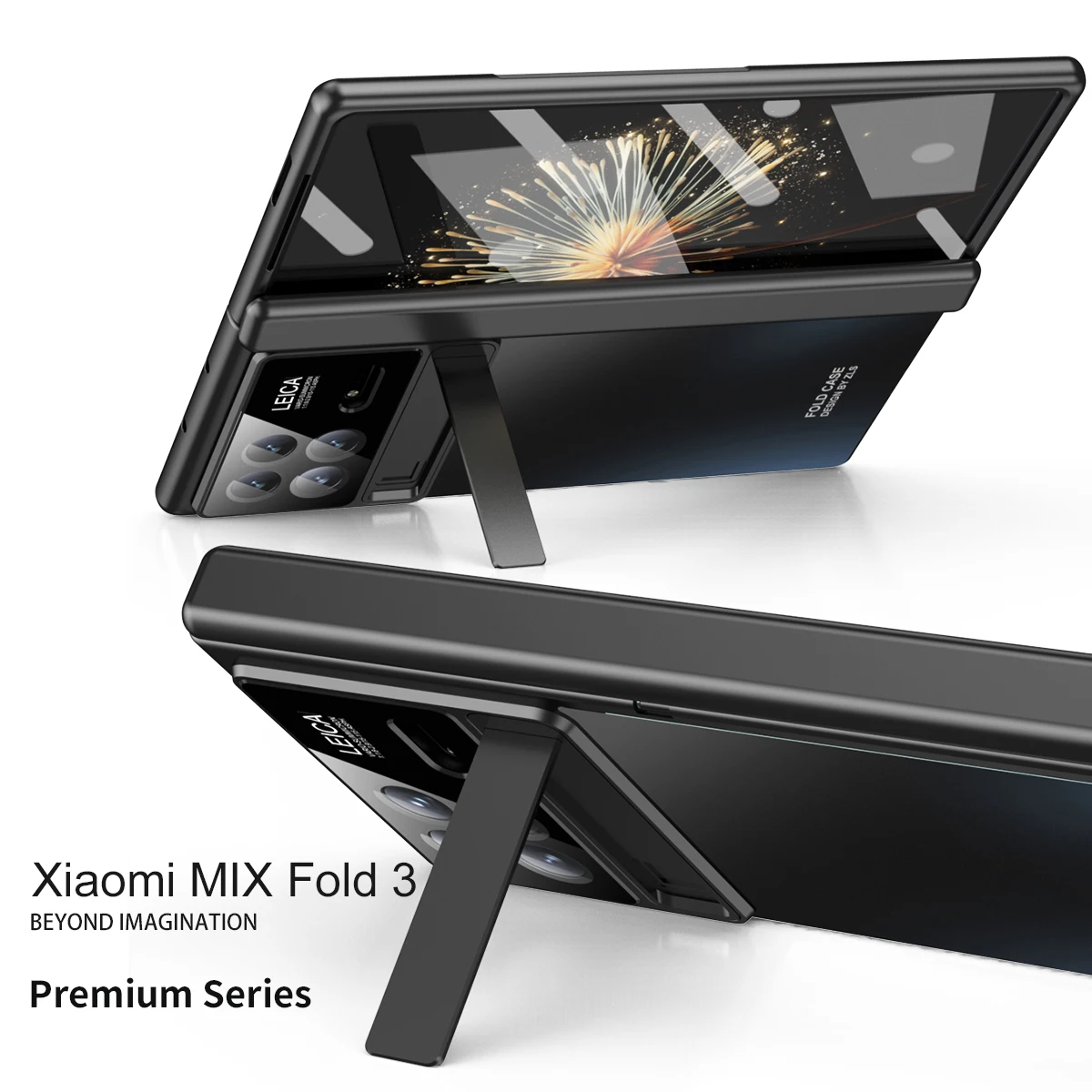 For Xiaomi MIX Fold 4 3 Case Hinge Plating Matte Mechanical For MIX Fold 3 Cases Kickstand 360 Full Screen Protector Cover