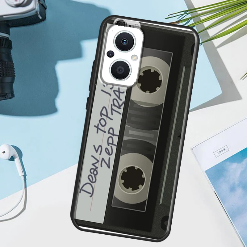 Cassette Mix Tape Case For OPPO Reno 14F 14 13F 13 12F 12 11F 11 7 8 10 Pro 8T OPPO Find X9 X8 X6 X5 Pro Cover