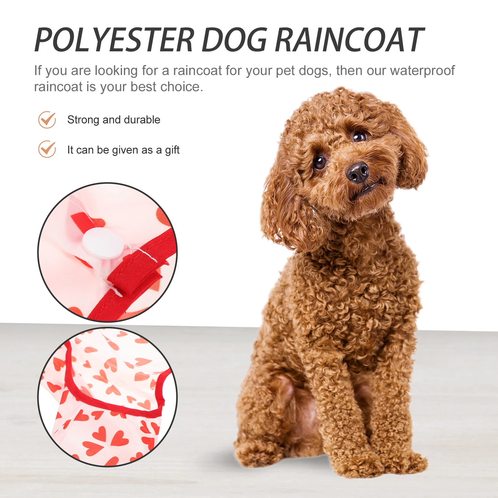 

Pet Raincoat Waterproof Raincoat Stylish Appearance Portable Hooded Puppy Costume Outdoor Breathable Polyester Dog Rain Poncho