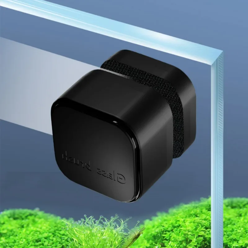 Limpiador de vidrio magnético para acuario, Mini raspador cuadrado de algas, herramienta de mantenimiento de tanque de peces de plástico para varios peces, fácil de usar