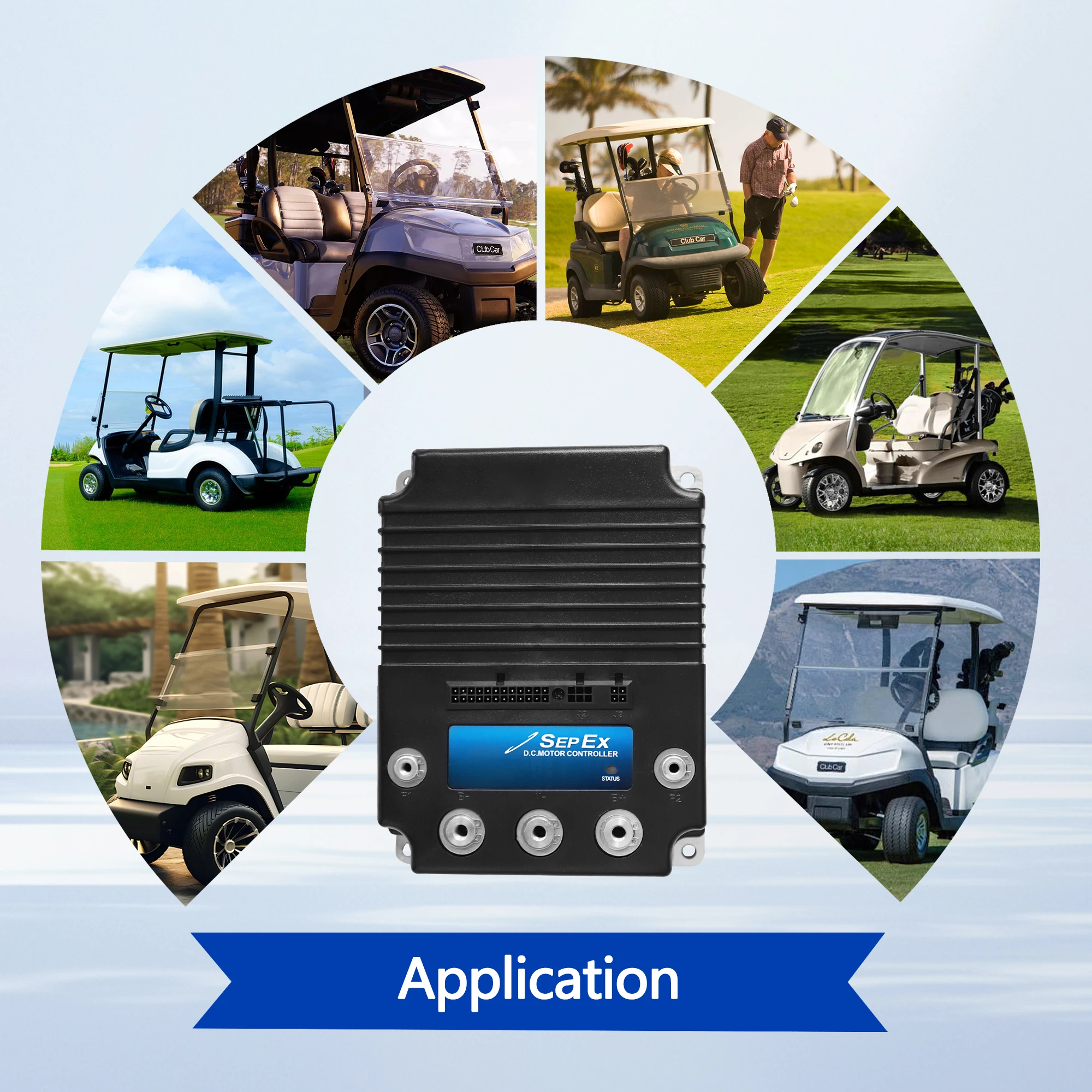 1268-5403 48V 400A Controlador de velocidade do motor DC para carrinho de golfe Curtis Ezgo Club Car 1999-UP