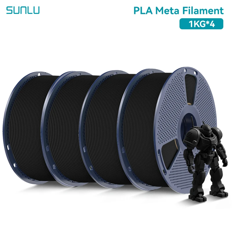 SUNLU PLA Meta 3D-Drucker Filament 4KG 1KG/Rolle 175MM Toleranz +/-0,02MM Filament Schneller Versand 2-7 Tage