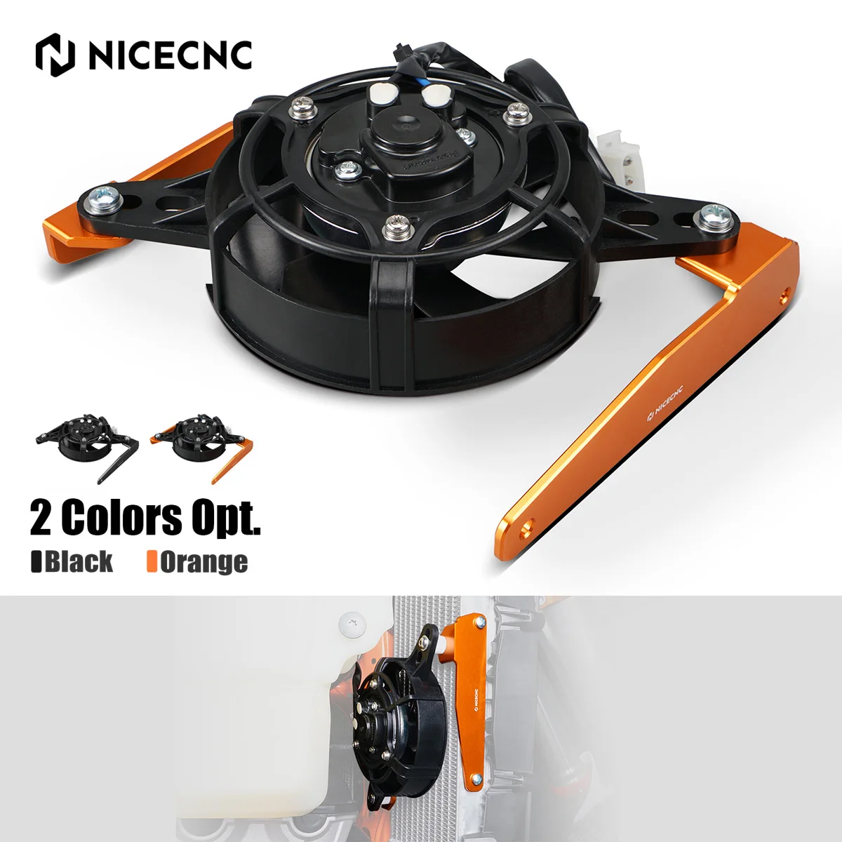 

For KTM EXC 300 2023 Engine Electric Radiator Cooling Fan Kit EXC-F 500 SX-F 450 XC-F 350 XC-W 300 TPi Six Days SX 125 2017-2022