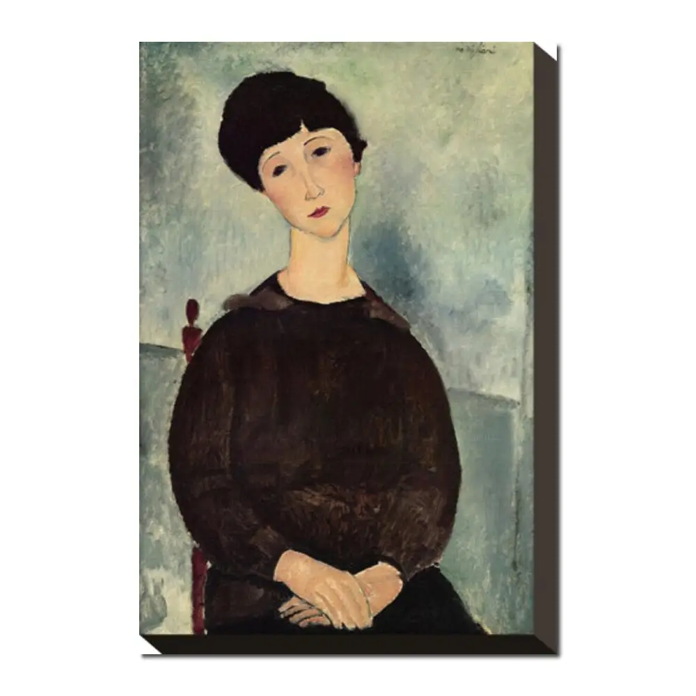 wall art modern Jeune Fille Brune Assise Amedeo Modigliani Paintings Hand painted High quality